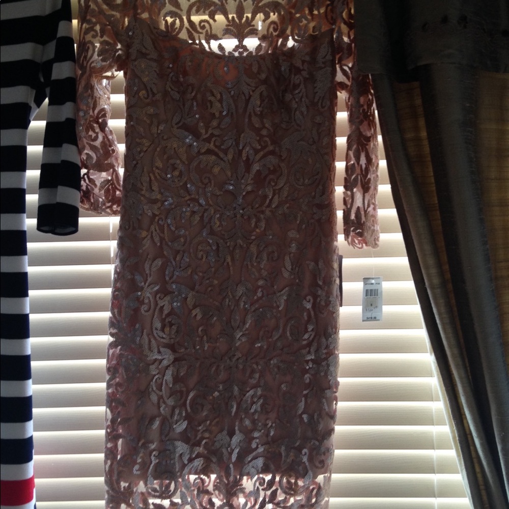 Wedding dress cocktail dress blush nude color
